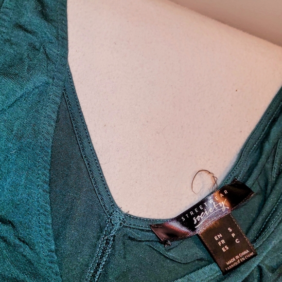 Street wear society Size small emerald green sinch dress - Picture 3 of 4